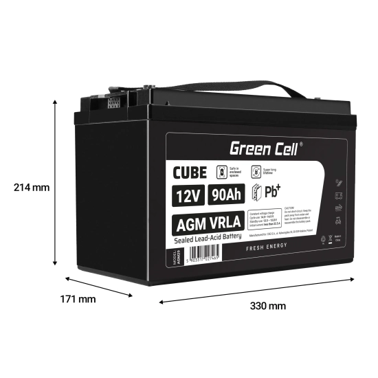 Green Cell Akumulator AGM12V90AH-J 12 V 90 Ah AGM