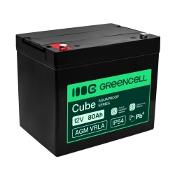 Czarny akumulator VRLA AGM Green Cell AGM12V80AH-H 12V 80Ah.