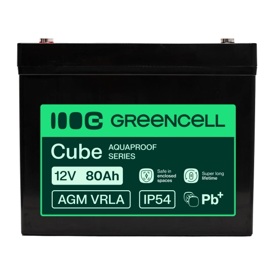 Green Cell Akumulatory Akumulator AGM AGM12V80AH-H 12 V 80 Ah VRLA