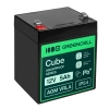 Akumulator Green Cell AGM12V5AH-J, wariant AGM VRLA 12 V 5 Ah, złącze Faston 187 (F1).