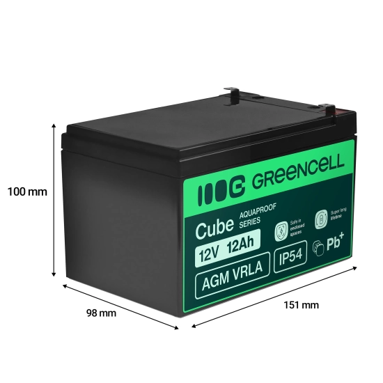 Green Cell Akumulator AGM12V12AH-J 12 V 12 Ah AGM