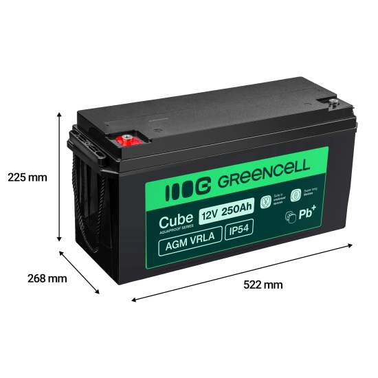 Green Cell Akumulator AGM12V250AH-J 12 V 250 Ah AGM