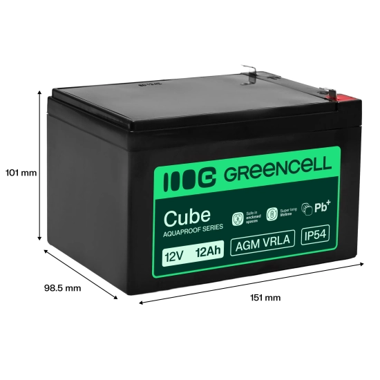 Green Cell Akumulator AGM12V12AH-H 12 V 12 Ah AGM