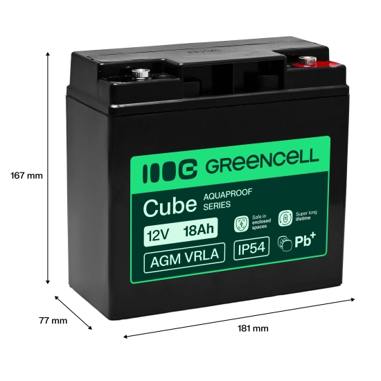 Green Cell Akumulator AGM12V18AH-H 12 V 18 Ah AGM
