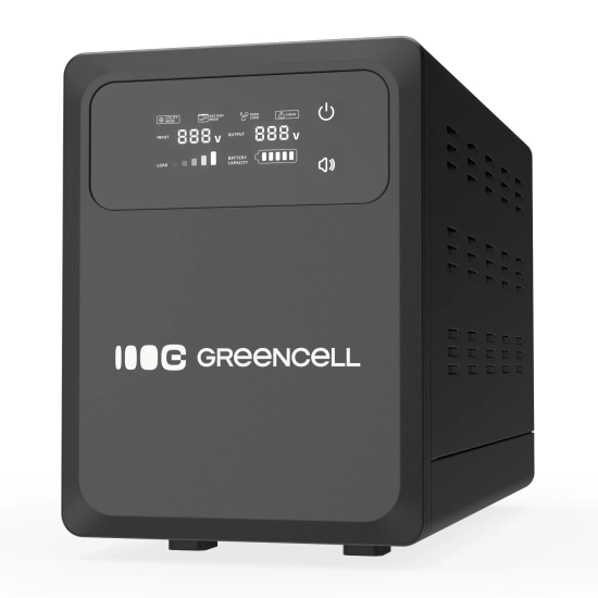 Czarny zasilacz awaryjny UPS Green Cell PowerCore UPSLPPC1000 1500VA 1000W.