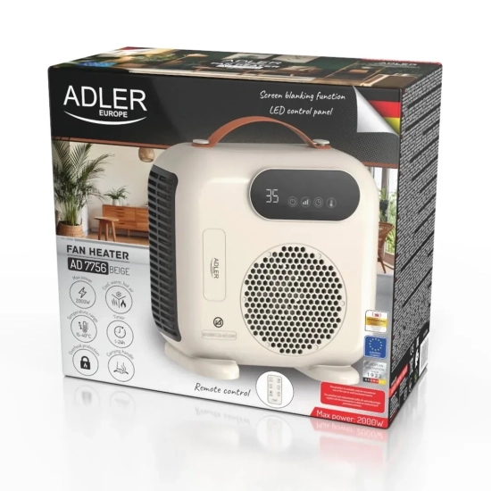 Termowentylator Adler AD 7756 2000 W z pilotem