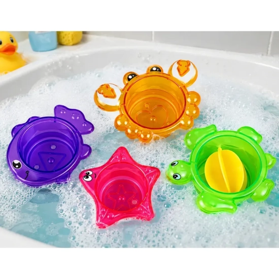 LEAN TOYS Pelikan do kąpieli z foremkami