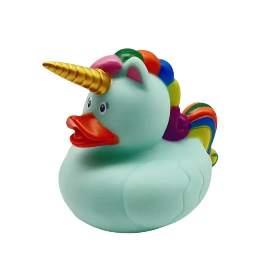LEAN TOYS Kaczuszka jednorożec do kąpieli zielona