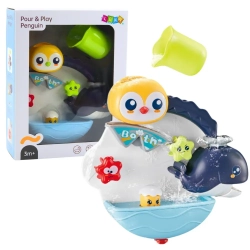 LEAN TOYS Interaktywna zabawka wodna pingwin wieloryb