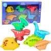 LEAN TOYS Dinozaury do kąpieli gumowe 6 szt.