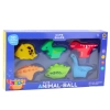LEAN TOYS Dinozaury do kąpieli gumowe 6 szt.
