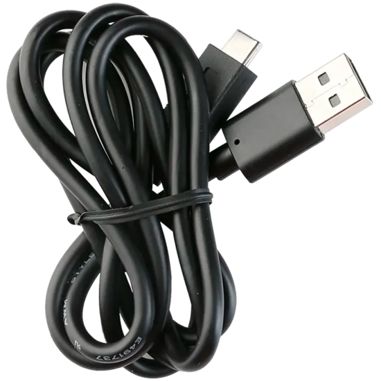 Czarny kabel programujący HYTERA PC158 z wtykami USB-A i USB-C.