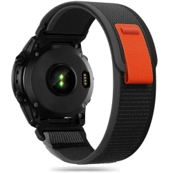 Pasek Tech-Protect Nylon Garmin Fenix 5/6/7 czarno-pomarańczowy