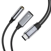 Tech-Protect Kabel przewód USB-C - USB-C / mini jack 3.5mm - czarny
