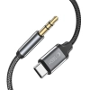 Tech-Protect Kabel przewód audio USB-C - mini jack 3.5mm 1 m - czarny