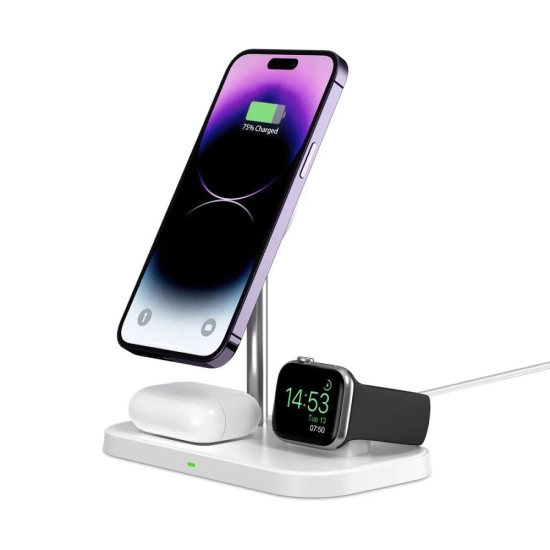 Tech-Protect Ładowarka indukcyjna 3w1 ze stojakiem na smartfon Apple Watch