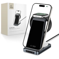 Tech-Protect Ładowarka indukcyjna 3w1 na smartfon słuchawki Apple Watch