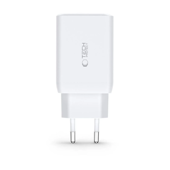 Tech-Protect Ładowarka sieciowa USB-C USB-A C65W PD 65W QC - biała