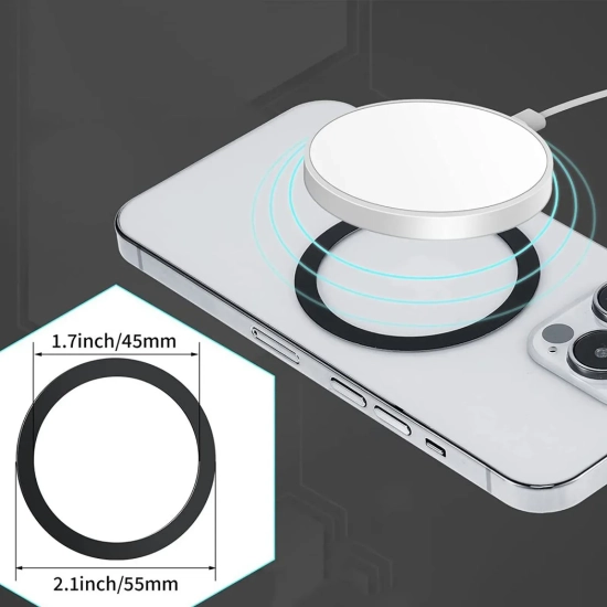 Pierścienie Tech-Protect MagMat MagSafe czarny srebrny 2 szt.