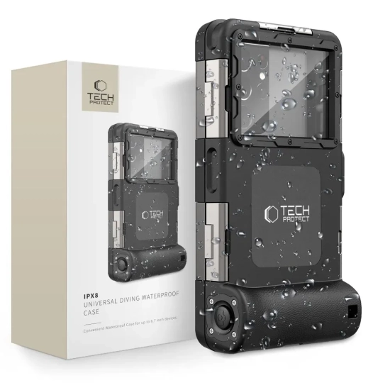 Etui wodoodporne Tech-Protect IPX8 4,7–6,7 cala do 15 m czarne