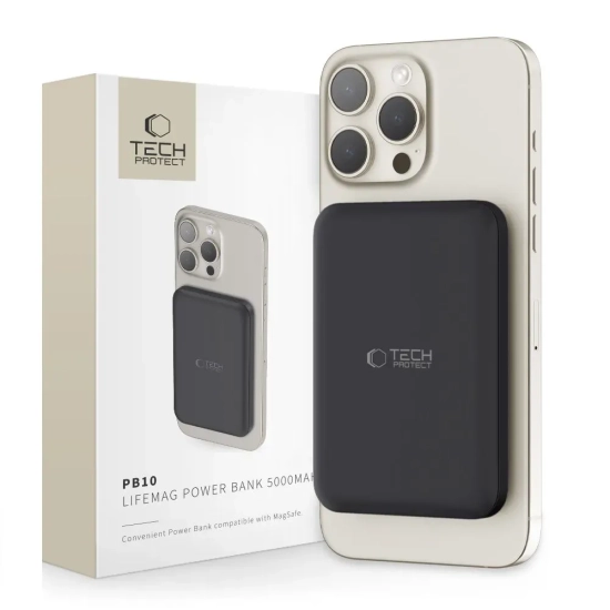Powerbank Tech-Protect PB10 LifeMag 5000mAh MagSafe czarny