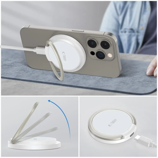 Tech-Protect Ładowarka indukcyjna z podstawką kablem USB-A - USB-C MagSafe