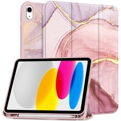 Tech-Protect Etui z podstawką na iPad 10.9'' 2022 SC Pen - różowy marmur