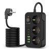Tech-Protect Listwa zasilająca przedłużacz 3 gniazda 240V USB-A USB-C 2m