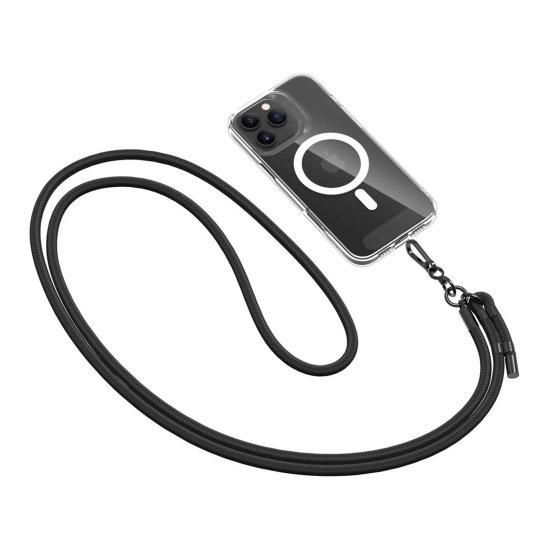 Tech-Protect Smycz do smartfona kluczy regulowana - czarna