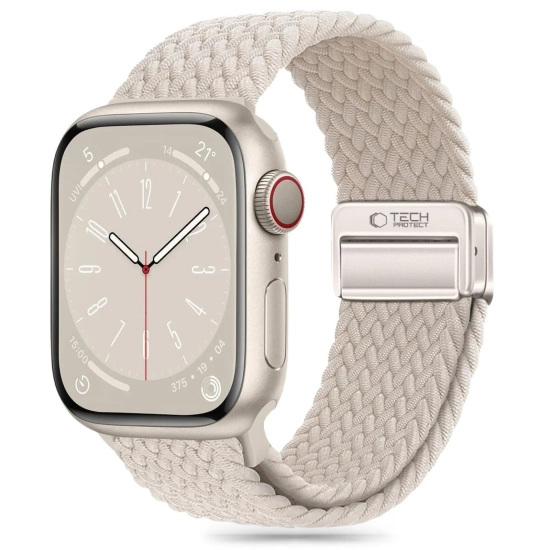 Pasek nylonowy Nylonmag do Apple Watch 4/5/6/7/8/9/SE/Ultra 1/2 42/44/45/49 mm - beżowy