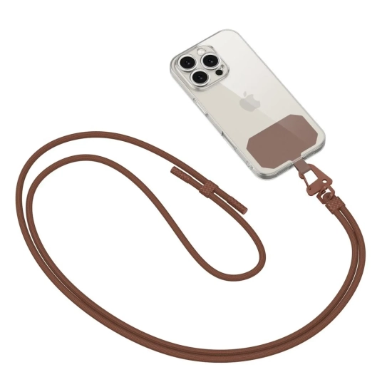 Smycz do telefonu Tech-Protect C5S CrossBody 80 cm brązowa