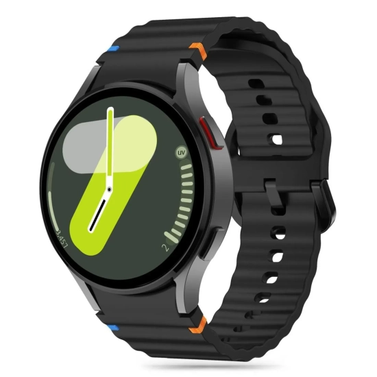 Pasek silikonowy sportowy na Samsung Galaxy Watch 4/5/5 Pro/6/7/FE - czarny