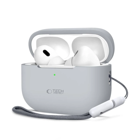 Tech-Protect Etui pokrowiec na Apple AirPods Pro 1 / 2 Silicone - szary