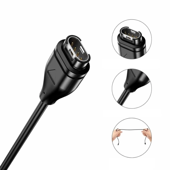 Tech-Protect Kabel przewód USB-C do zegarka Garmin 1m - czarny