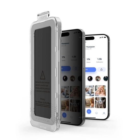 Tech-Protect Szkło prywatyzujące na iPhone 15 / 16 Quick Set Spy+ - 2 szt.