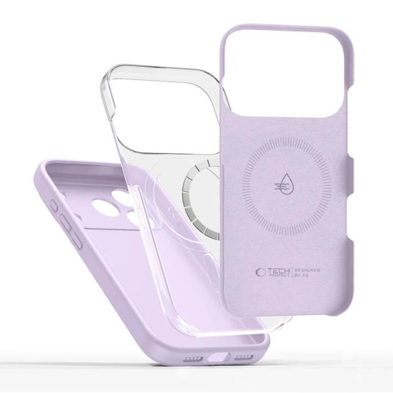 Tech-Protect Etui case plecki na iPhone 17 Pro MagSafe Silicone - fioletowe