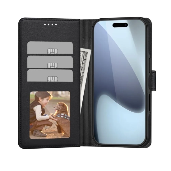 Tech-Protect Etui pokrowiec z klapką miejscem na karty do iPhone 17 Pro