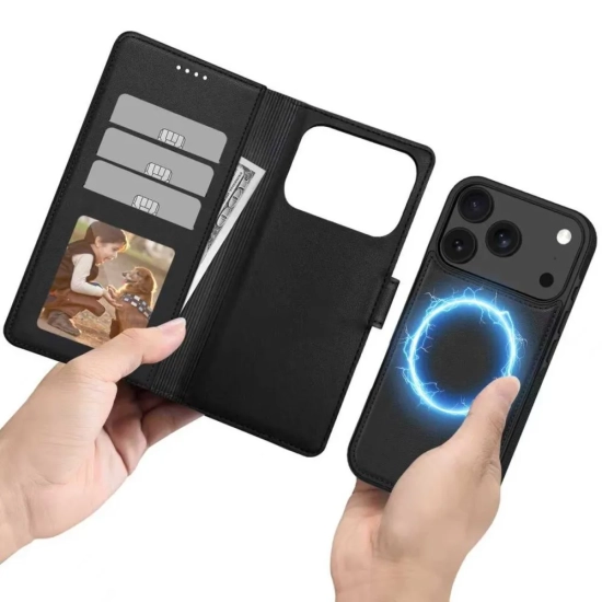 Tech-Protect Etui pokrowiec z klapką miejscem na karty do iPhone 17 Pro