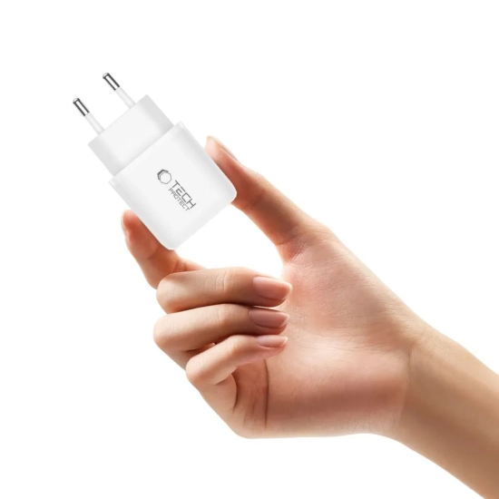 Tech-Protect Ładowarka sieciowa USB-A USB-C z kablem USB-C iPhone
