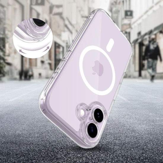 Tech-Protect Etui pokrowiec na iPhone 17 Magpeak Magsafe CC - przezroczysty