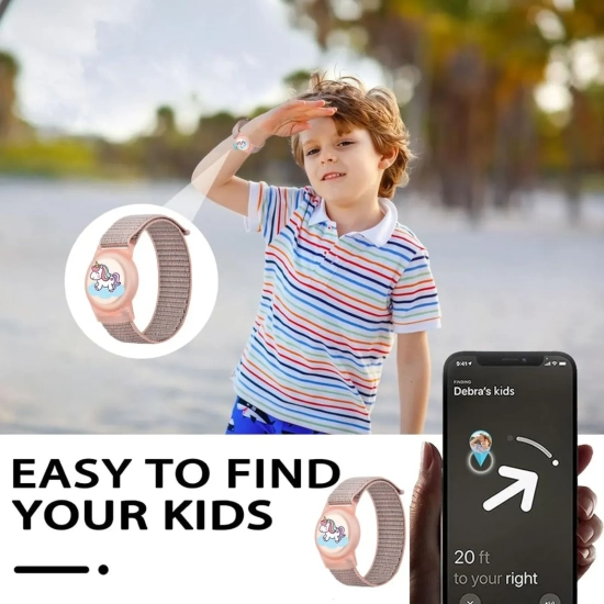 Opaska Tech-Protect Nylon for Kids Apple AirTag 1/2 różowa