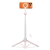 Tech-Protect Selfie stick kijek tripod do zdjęć Bluetooth - różowo szary