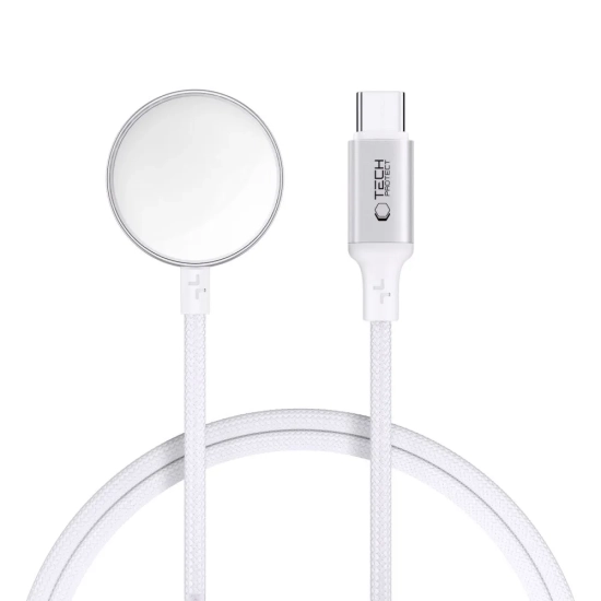 Tech-Protect Ładowarka indukcyjna do Apple Watch USB-C 3W 1m - biała