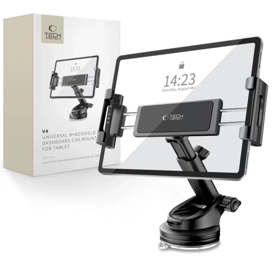 Tech-Protect Uchwyt samochodowy V4 do tabletu 141-280 mm na kokpit - czarny