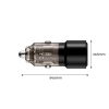 Tech-Protect Ładowarka samochodowa USB-A USB-C CC03 PD 75W - czarna
