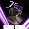 Tech-Protect Ładowarka samochodowa USB-A USB-C CC03 PD 75W - czarna
