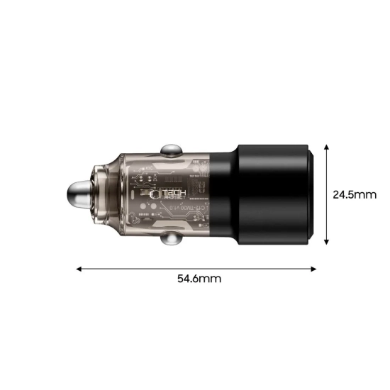 Tech-Protect Ładowarka samochodowa USB-A USB-C CC03 PD 75W - czarna