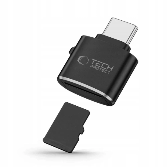 Tech-Protect Adapter czytnik kart pamięci microSD USB-C - czarny