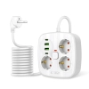 Tech-Protect Listwa zasilająca 3 gniazda sieciowe 2x USB-A 2x USB-C 200 cm