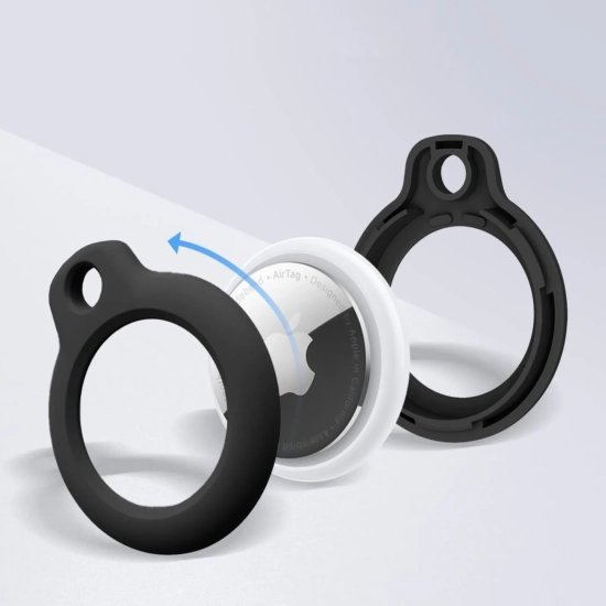Tech-Protect Etui ochronne brelok na lokalizator Apple AirTag 1 / 2 czarne